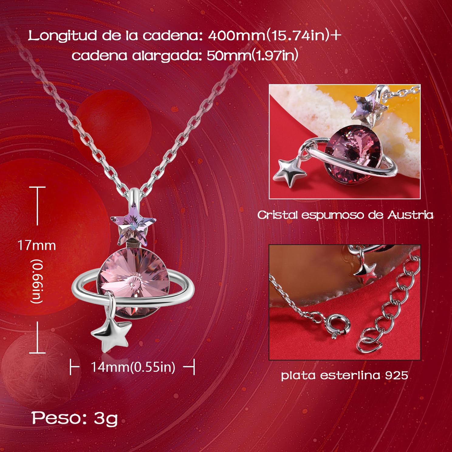 Richapex Collar de Ojo Turco Collar de Pendiente de Mal de Ojo Devil Eye Cadena de Plata de Cristal Amuleto Joyas hipoalergénicas Circonia cúbica para Mujer Unisex