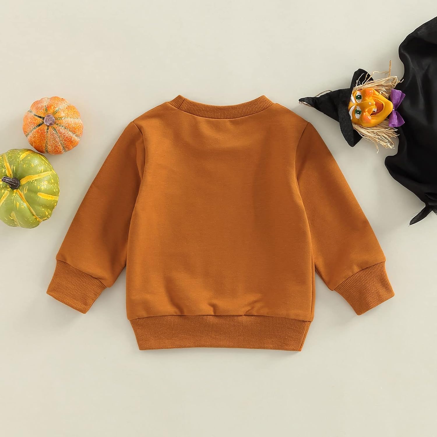 Ayalinggo Toddler Infant Baby Girl Boy Halloween Outfit Pumpkin Sweatshirt Oversized Onesie Bubble Romper Sweater Clothes