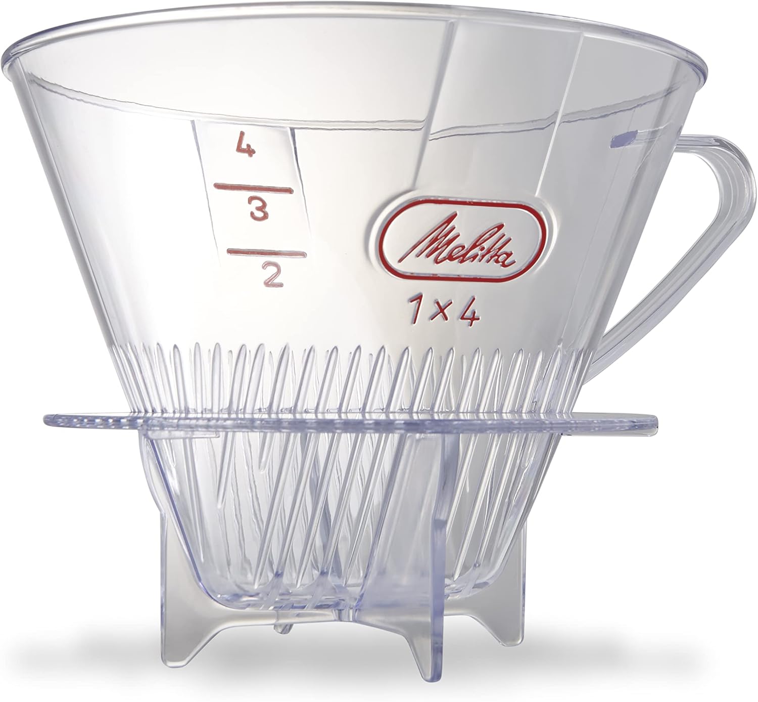 Melitta Coffee Dripper 4-8 Cups Clear Filter with 1x4 Measuring Spoon Plastic CF-T 1x4