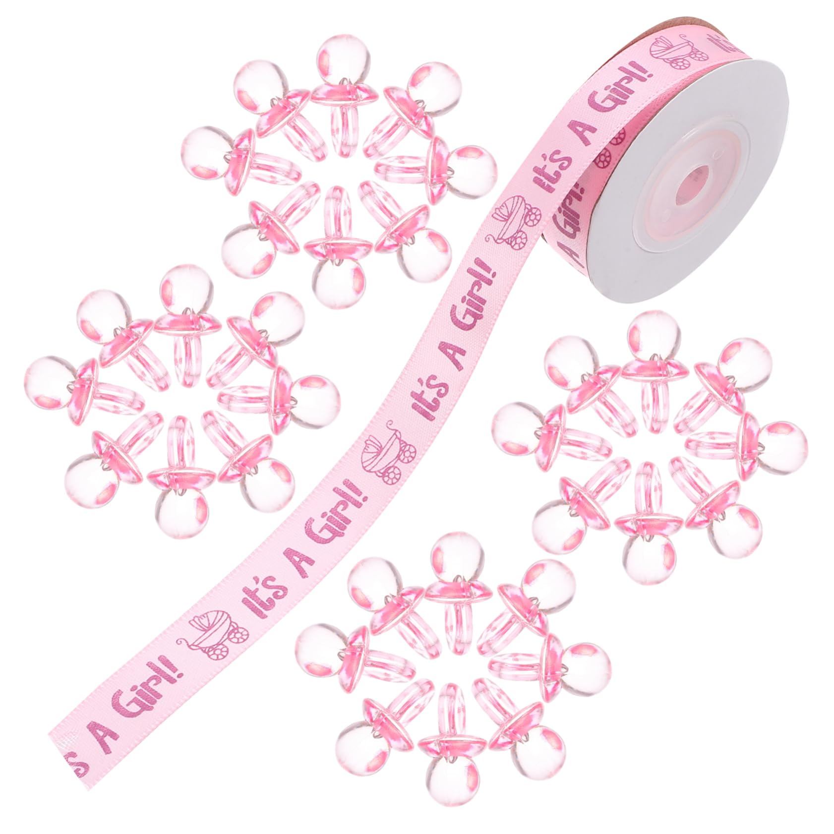 CIYODO 100pcs Acrylic Baby Pacifiers for Shower Mini Pacifier Toys for Baby Shower Decorations Diy Baby Shower Fav