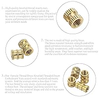 Vista 5 de DYWISHKEY 400 piezas M2 M3 M4 M5 Rosca hembra Tuercas moleteadas Latón Roscado Insertar Tuercas Surtido Kit