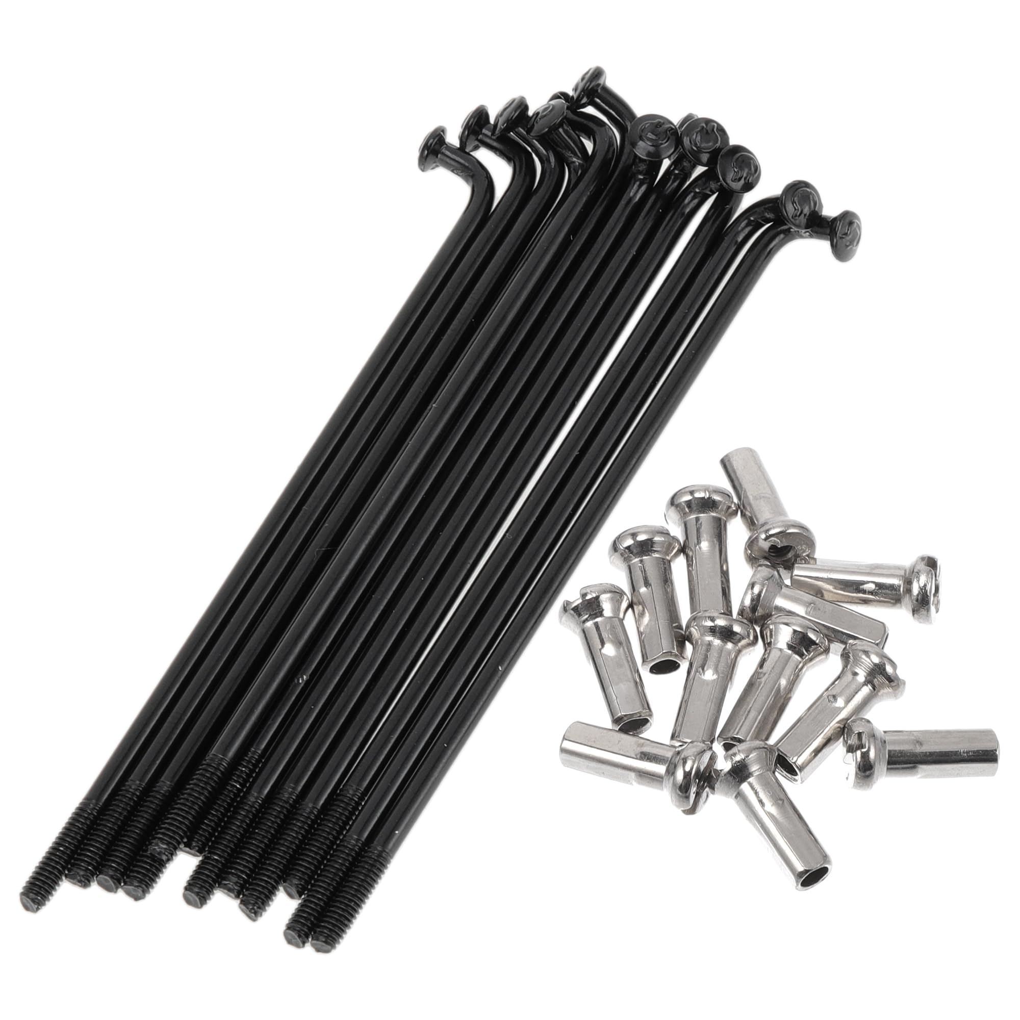 A ABSOPRO Rayons de vélo, Rayons de VTT 14G, Acier Noir, 36 pièces 100mm