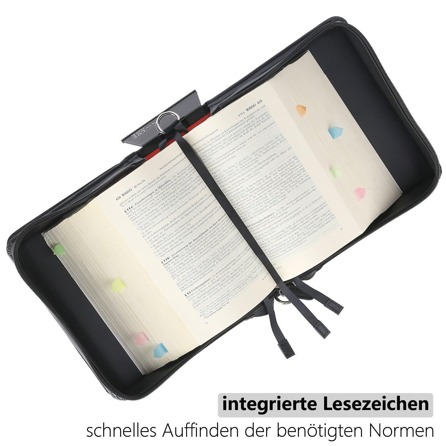 The Lawyal One Habersack Tasche XL Kunstleder Federmäppchen Schwarz Jura