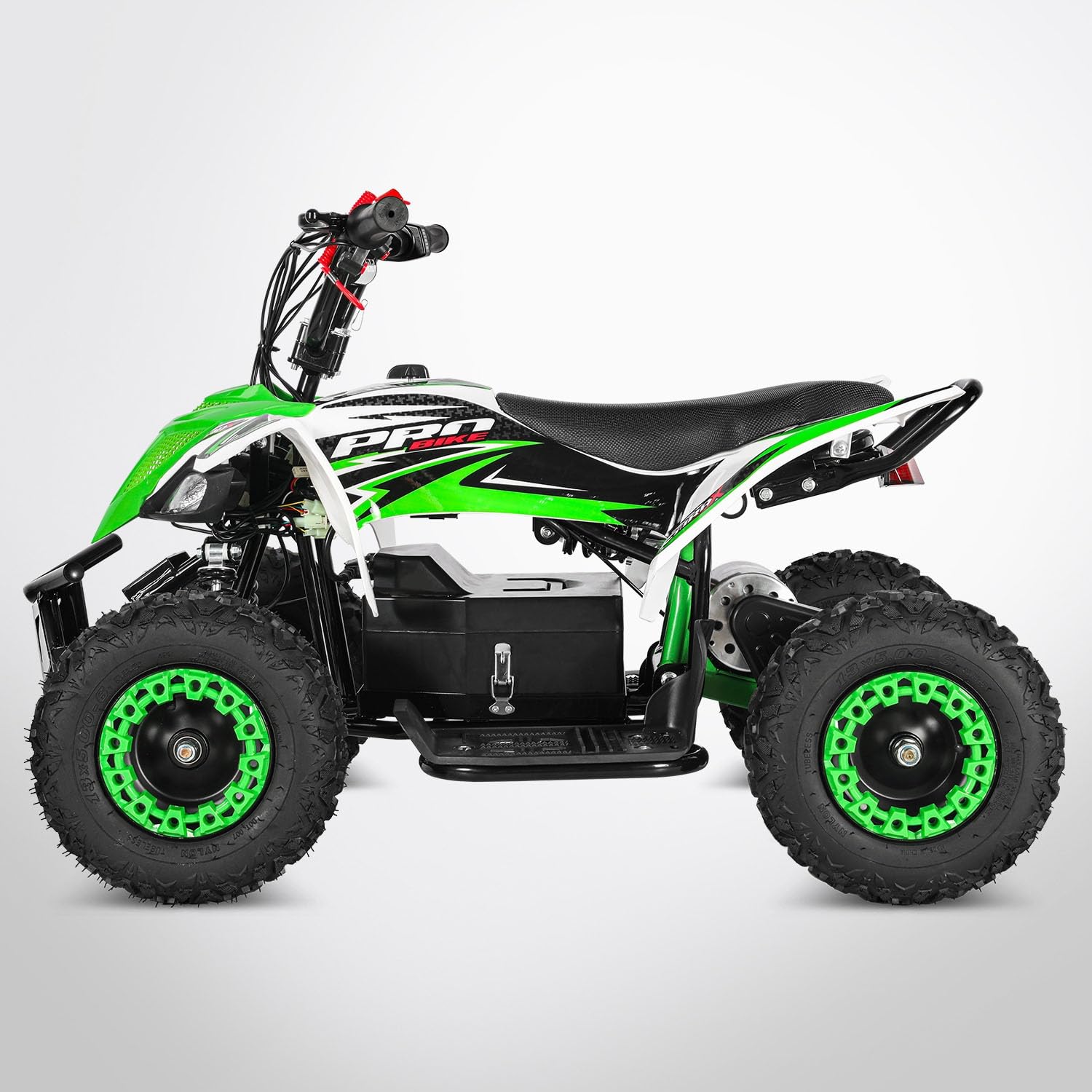 Pocket Quad TIRAX 800W - Mini Quad Enfant Électrique 800 W - Vert et blanc