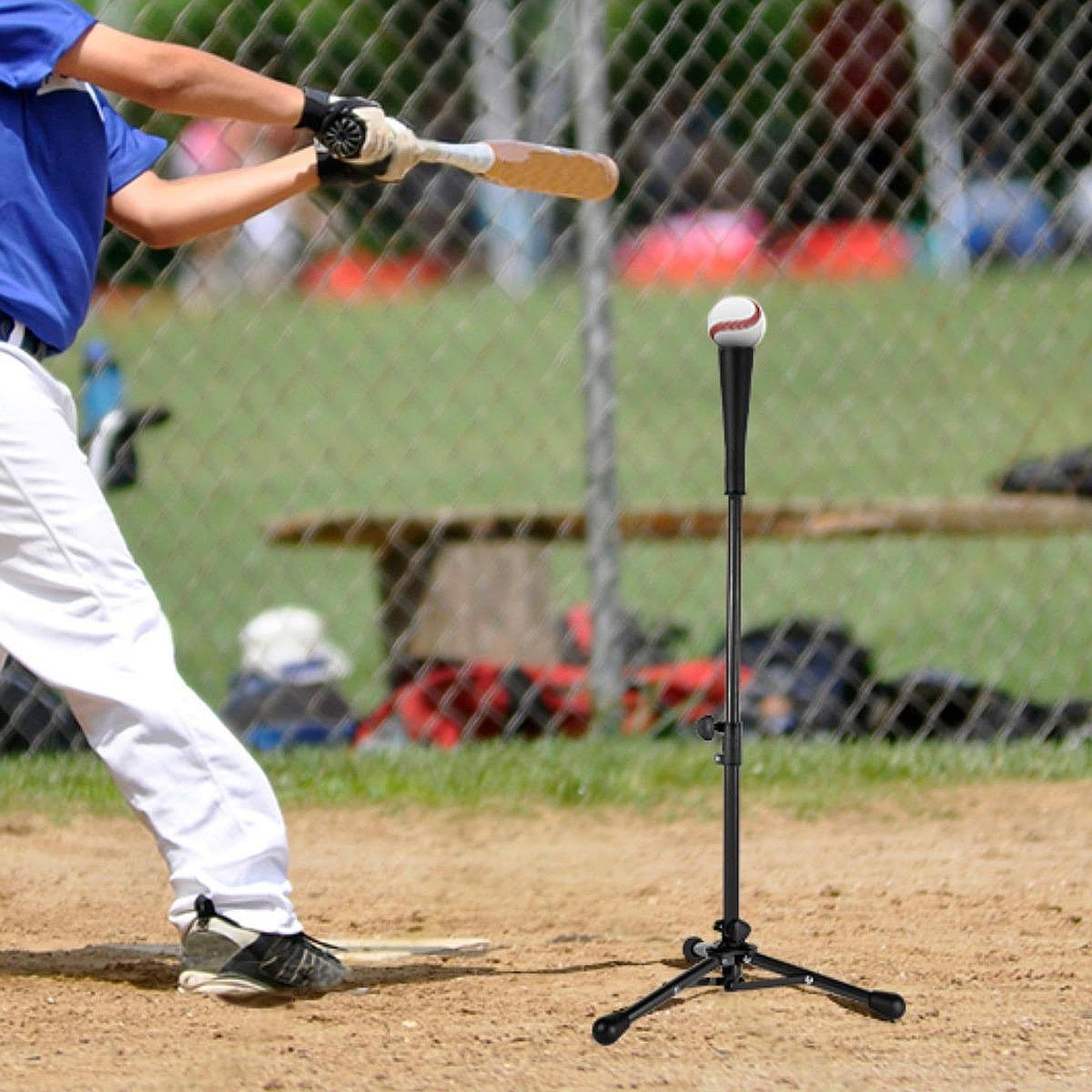 Oshhni tee de bateo de béisbol, Equipo de Entrenamiento, Ajustable, Plegable, Mejora la precisión de bateo, tee de bateo de sóftbol para Mujeres y Hombres