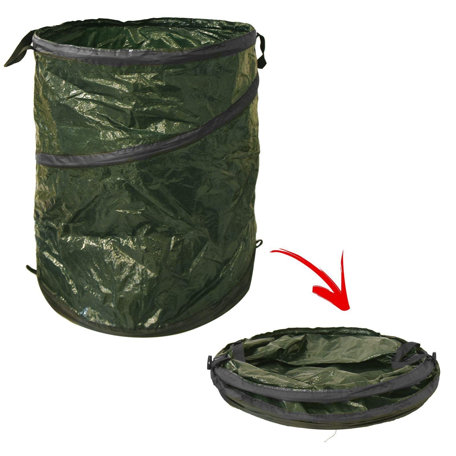 Large Heavy Duty Pop Up Garden Bin Waste Rubbish Leaves Sack Bag Strong Handles for Gardening