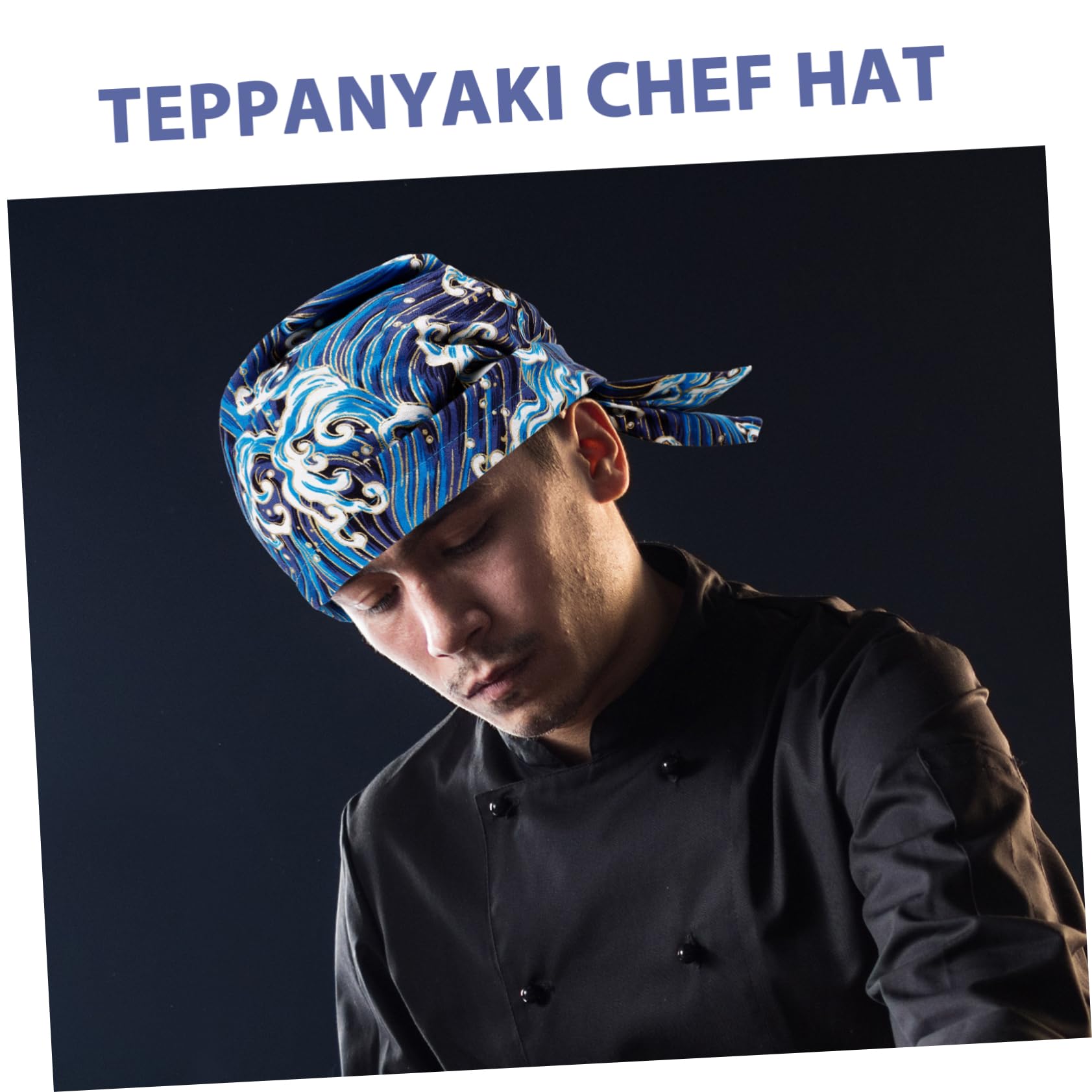 MAGICLULU Sombrero De Cocinero Gorro Cocinero Sombrero De Cocina Resistente Desgaste Gorros De Chef para Hombre Universal De Trabajo o De o Paño Blue