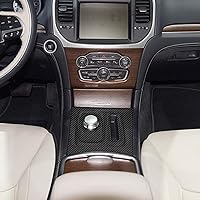 Vista 7 de RT-TCZ Para Chrysler 300C Cambio de engranajes Panel Trim Cubierta Compatible con Chrysler 300/300C 2015 Up Fibra de Carbono Interior Accesorios