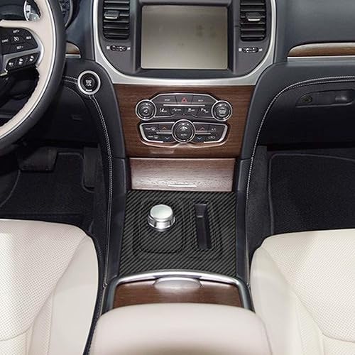 Miniatura 7 de RT-TCZ Para Chrysler 300C Cambio de engranajes Panel Trim Cubierta Compatible con Chrysler 300300C 2015 Up Fibra de Carbono Interior Accesorios