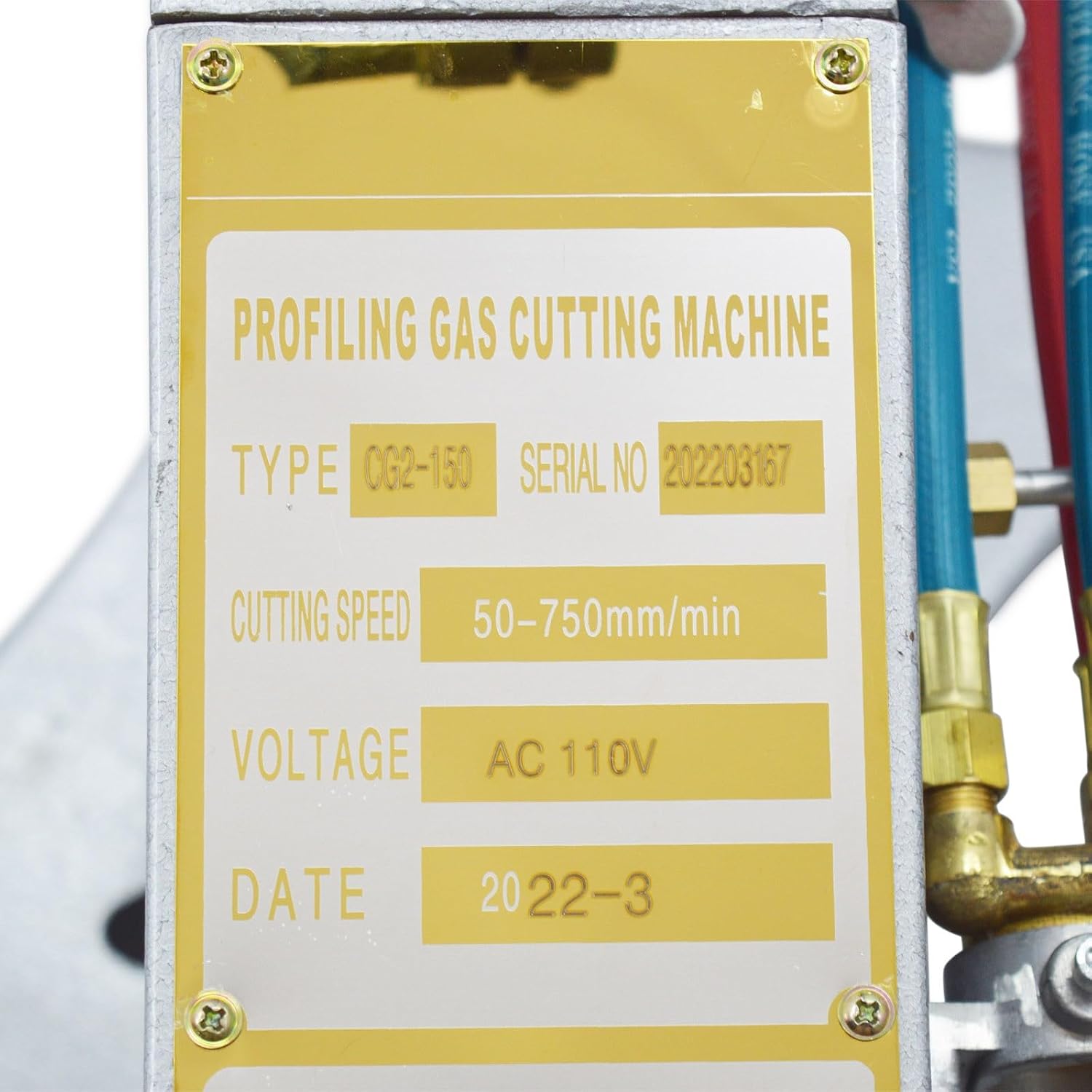 Profiling Gas Cutting Machine, 110V Profiling Flame Cutter, Automatic Oxygen Acetylene Propane Profiling Cutting Machine 50mm-600mm Circle Cutting Diameter CG2-150