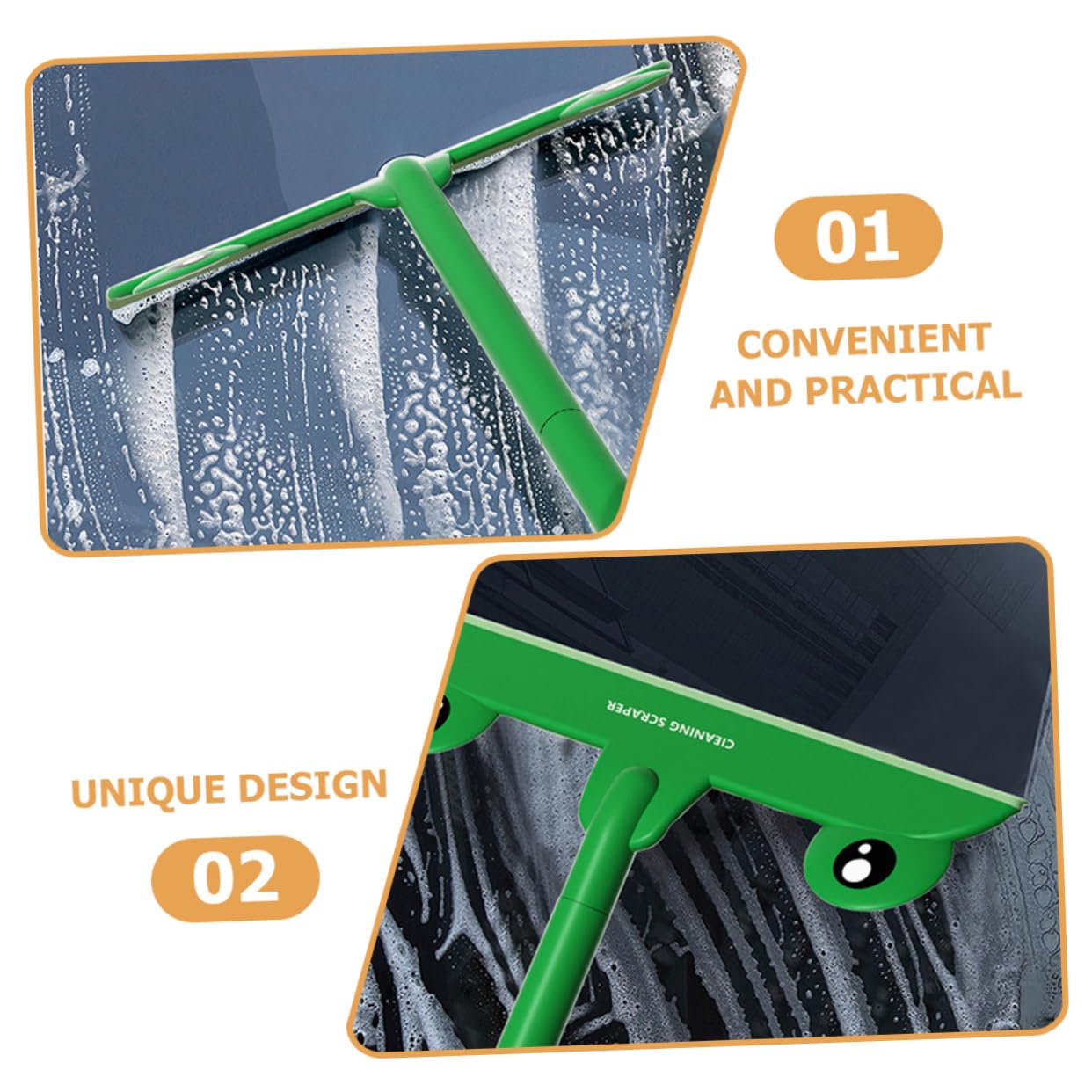 MAGICLULU 5 Piezas Limpiaparabrisas Limpiador Mamparas Ducha Limpiador Coche Pequeña Escobilla De Goma Raspador De Ducha Escobilla De Goma para Ventanas De Coche Escobilla De Ducha Páginas