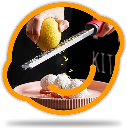 Miniatura 6 de Hamoer Rallador Cítrico Naranja Lima Limón Cortador con Cuchillo de Canal Acero inoxidable con mango de goma antideslizante Juego de 2 herramientas