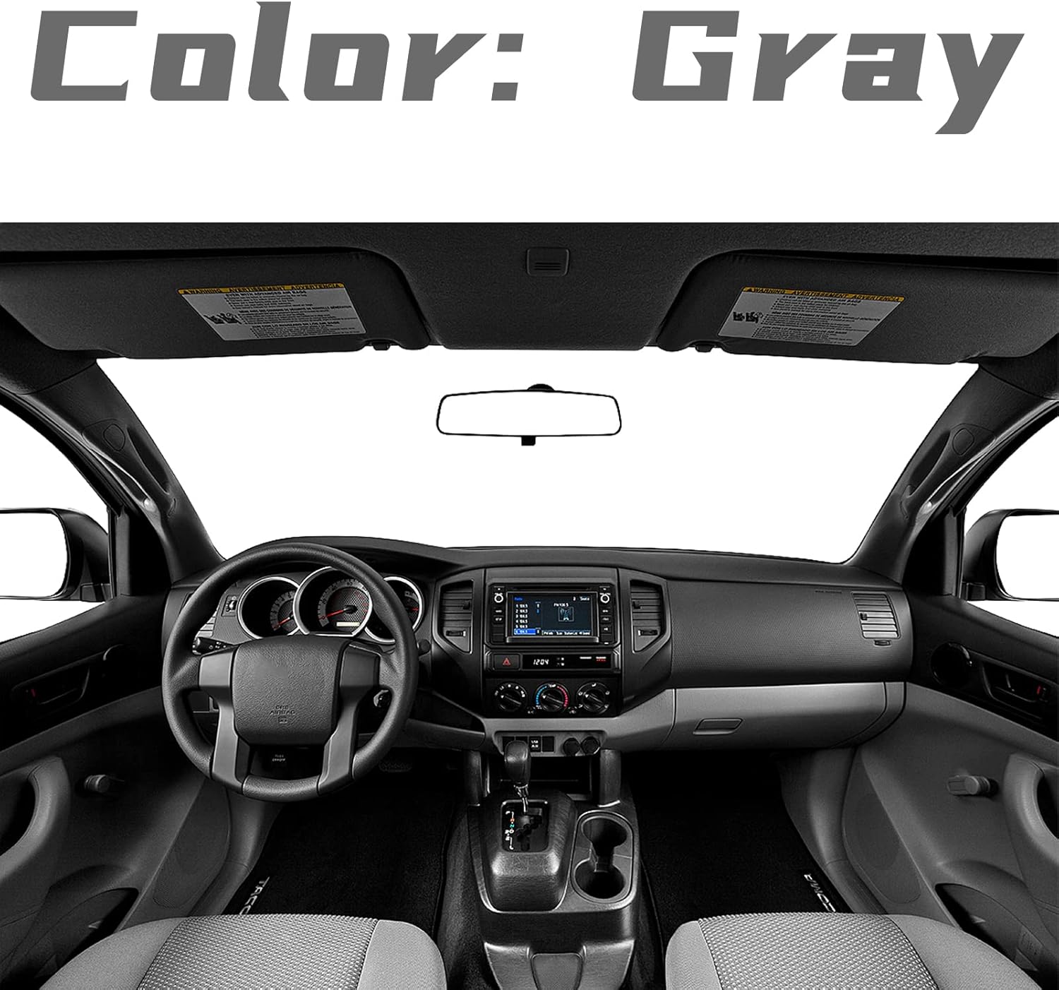 fit for Toyota Tacoma Sun Visor Replacement fit for 2005 2006 2007 2008 2009 2010 2011 2012 2013 2014 2015 Tacoma Without Light Driver & Passenger Side 74320-04181-B1 74310-04081-B0(2PCS-Gray)