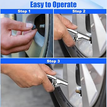 10-Pack Dual Head Tire Pressure Gauge 10-150 PSI