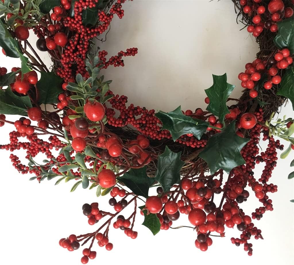フラワーリース 玄関リース クリスマスリース 造花 ホワイト系