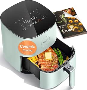Cosori Air Fryer Pro LE 5 Qt, 9-in-1, Ceramic Coating, Green