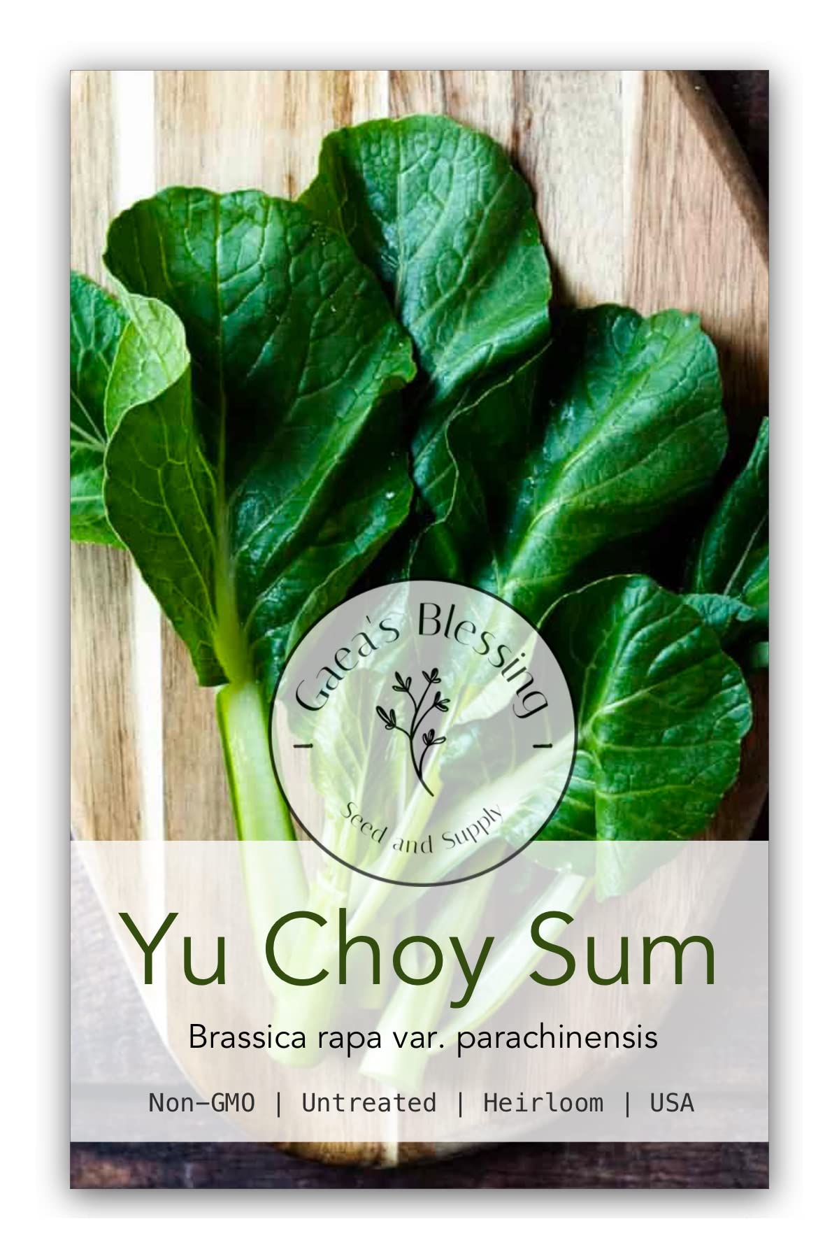 Gaea's Blessing Seeds - Yu Choy Sum Seeds - Jung Green - Heirloom Non-GMO Seeds with Easy to Follow Planting Instructions - 93% Germination Rate
