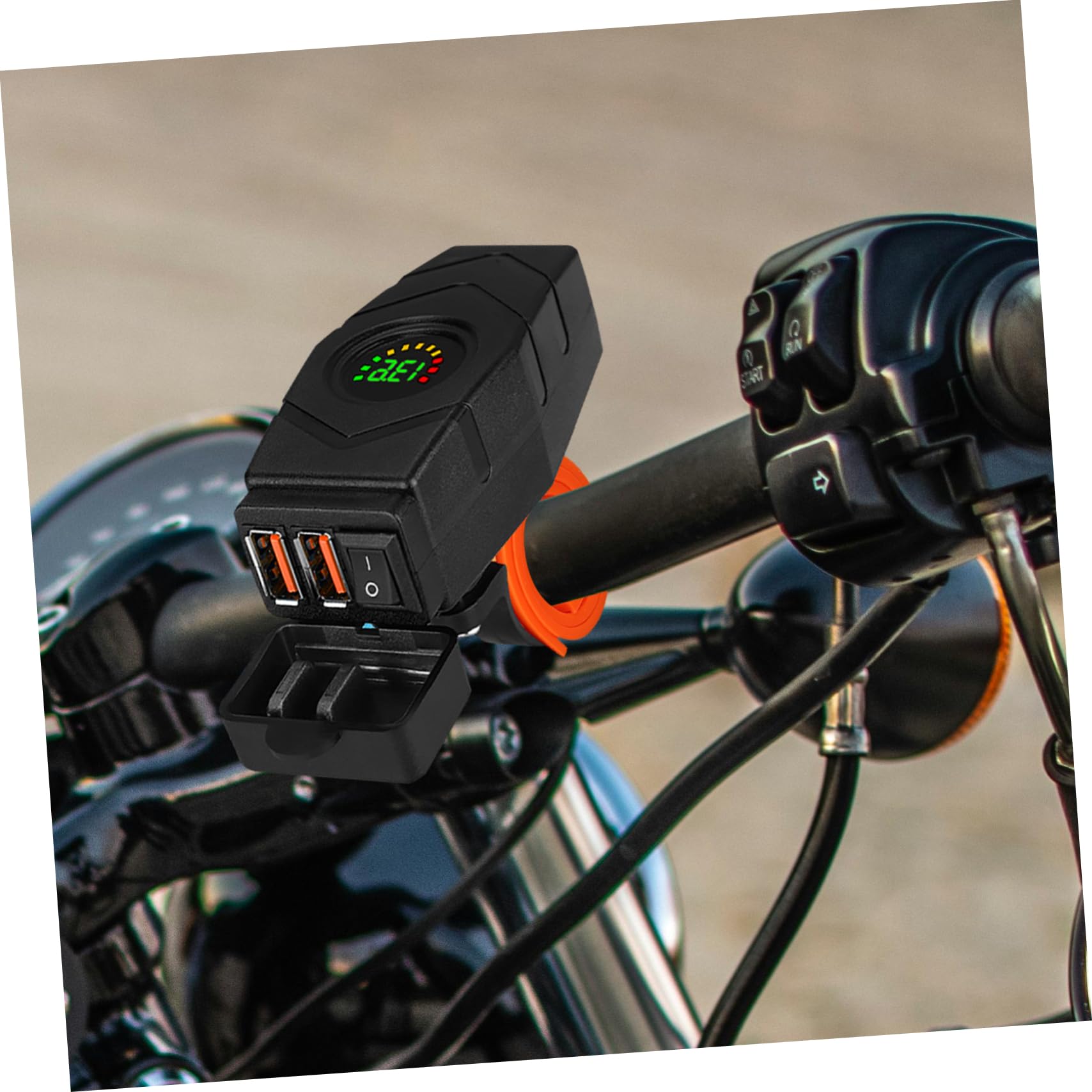 Gatuida 2pièces Chargeur De Usb Double Port Étanche Pour Guidon Et Miroir Arrière Accessoire De Charge Rapide Pour Camping Et Randonnée