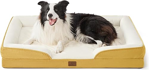 Miniatura 268 de Bedsure - Cama ortopédica XXL para perros, sofá cama lavable para perros gigantes, espuma de soporte con funda extraíble y lavable, forro Marrón