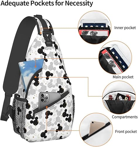 Miniatura 3 de Pcoxeim Bolso bandolera para mujeres y hombres, regalos cruzados, bolsas de pecho de moda, mochila cruzada para viajes, deportes, correr