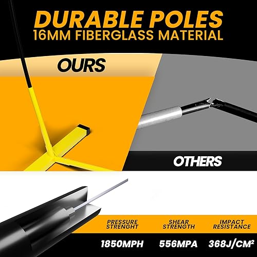 Miniatura 4 de Red de entrenamiento de voleibol ajustable  12 pies de ancho, altura ajustable de 7.4 a 8 pies  Incluye estacas de tierra, bolsa de transporte  Uso