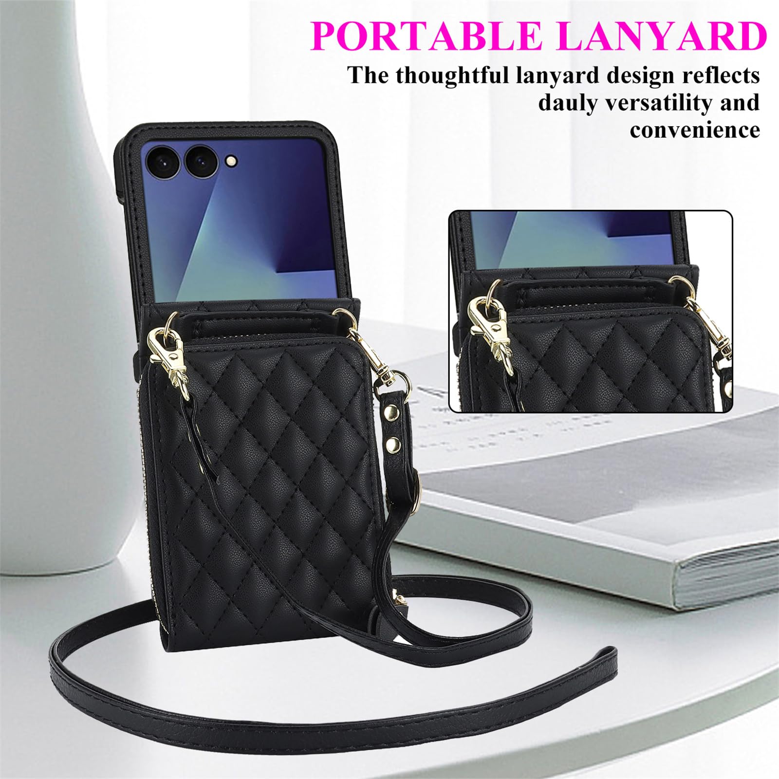 Amazon.com: Fofvccv for Samsung Galaxy Z Flip 7 Case Crossbody