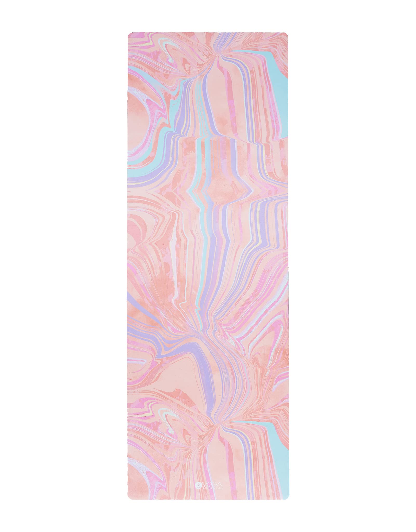 YOGA DESIGN LAB | The Combo Yoga Mat | 2-in-1 Mat+Towel | Eco Luxury | Ideal for Hot Yoga, Power, Bikram, Ashtanga, Sweat | Studio Quality | Includes