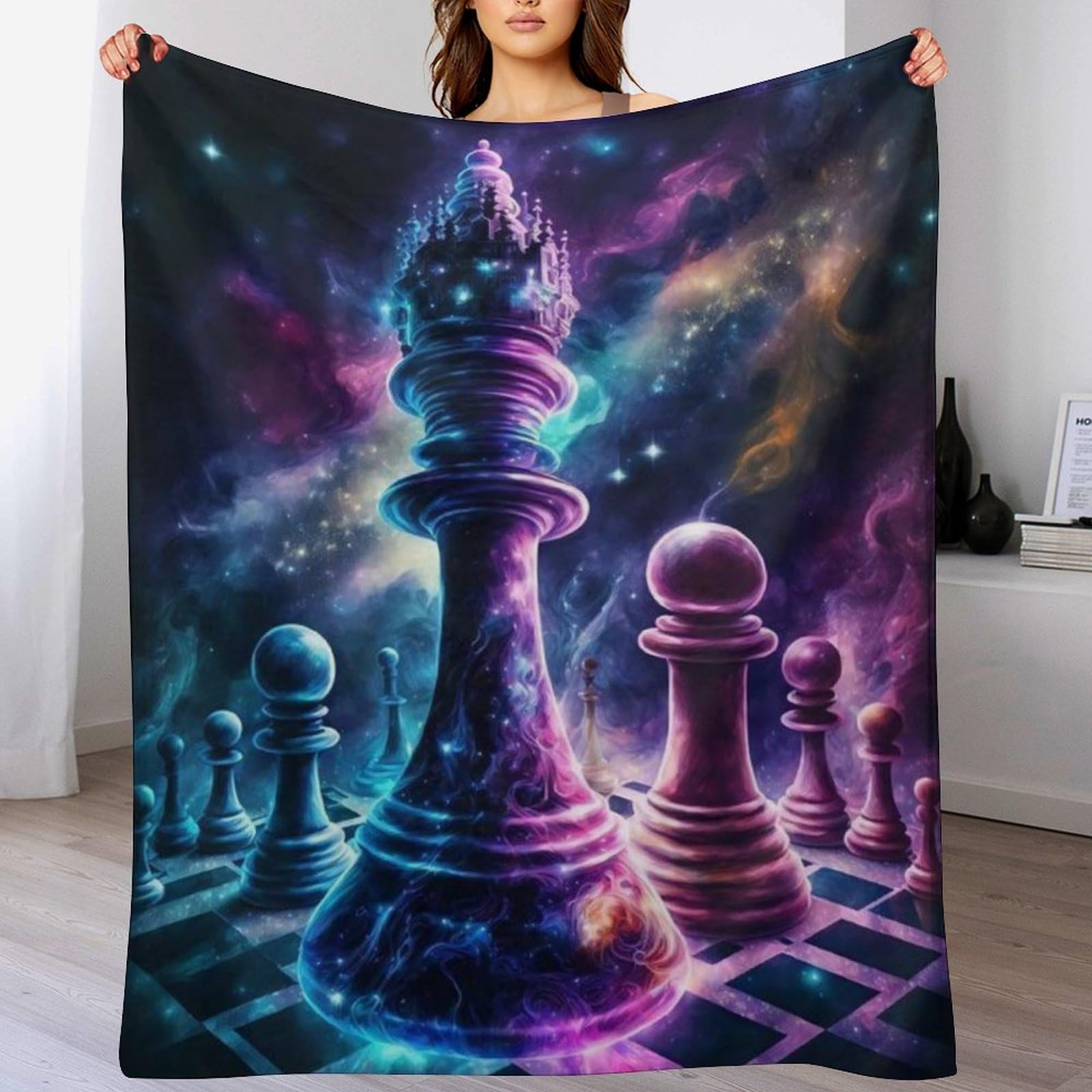 Manta de forro polar suave Sternry Sky de franela para sofá de 180x200 cm