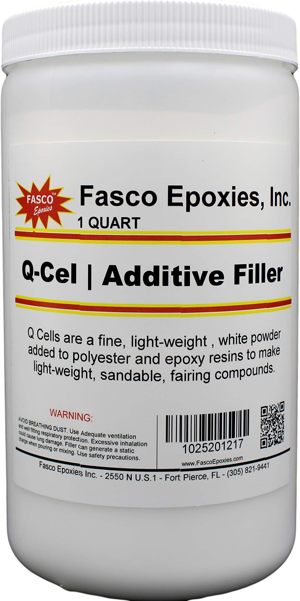 Q-Cel Filler for Boat, Fiberglass, and Surfboard Repairs - Quart