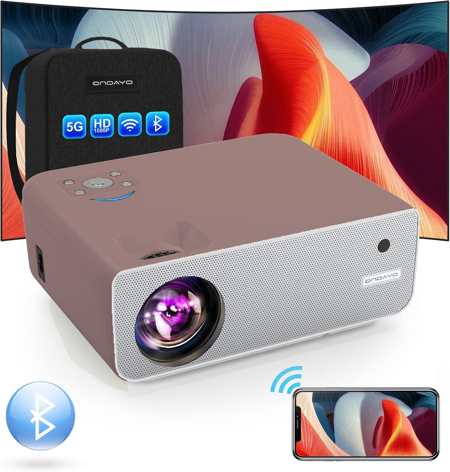 [2024 Upgraded ] Projector, Outdoor Projector 4K Supported, 600ANSI 20000 LUMENS