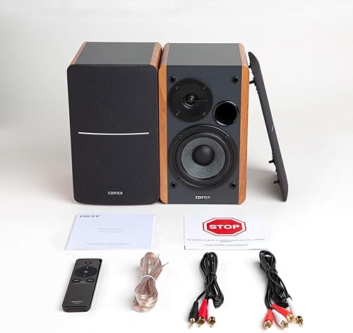 Miniatura 9 de Edifier R1280Ts - Altavoces de estantería con alimentación, monitores activos estéreo de campo cercano 2.0 - Altavoz de monitor de estudio - 42