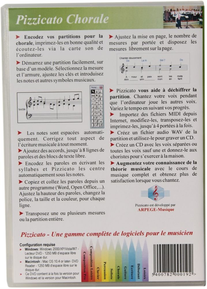 Pizzicato Chorale pour Windows et Mac