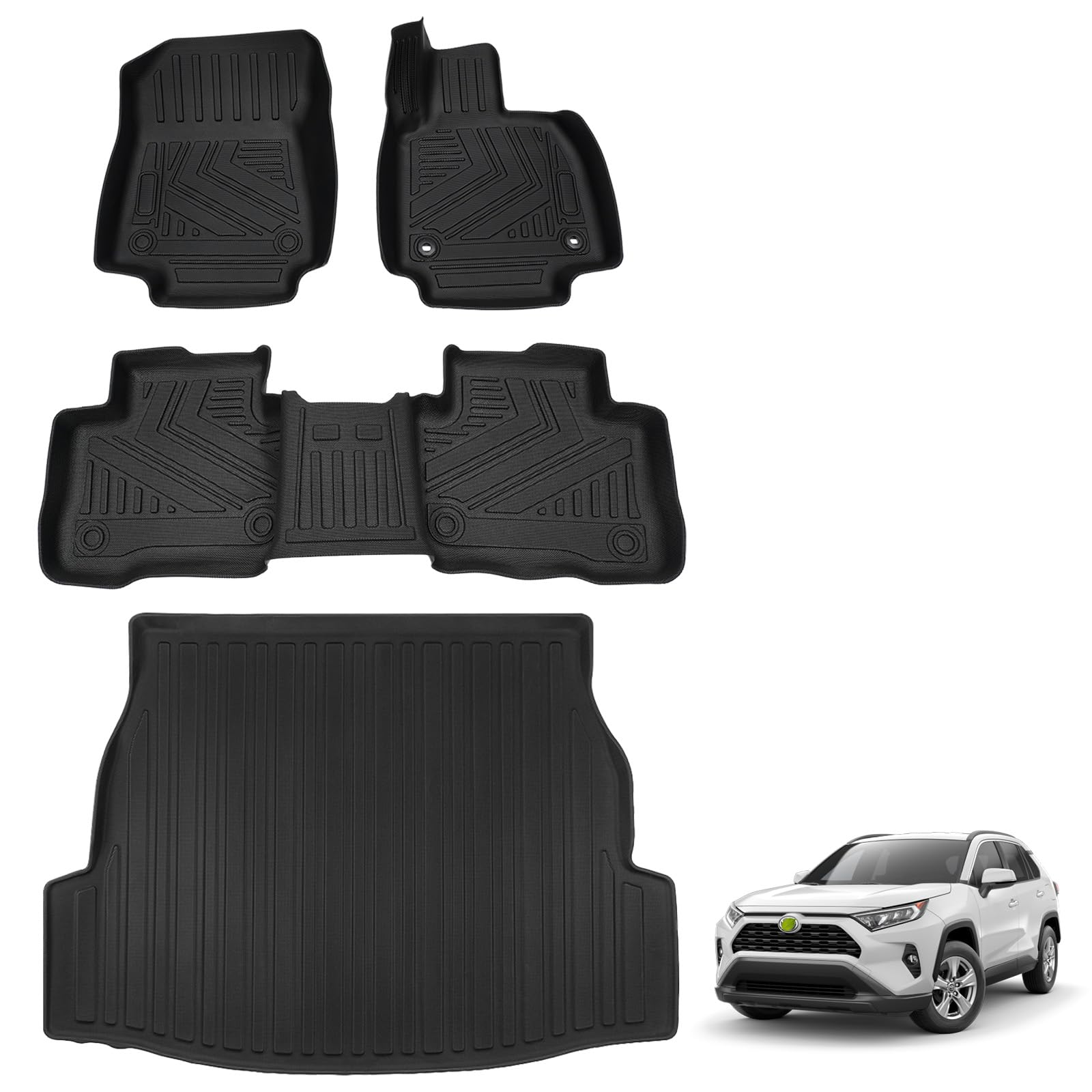 Amazon | Jiooy トヨタ RAV4 フロアマット 防水 4点セット 新型