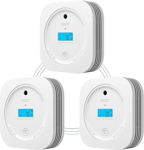 AEGISLINK Combo de detector de monóxido de carbono de humo interconectado, detector de humo y CO alimentado por batería, alarma inalámbrica de humo disponible en Yaxa Colombia