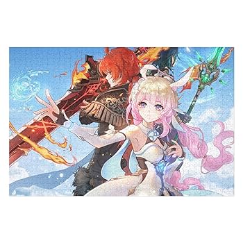美品　春代蛍夜のジグソーパズル Amazon.co.jp: 原神【魈 蛍 パイモン】ジグソーパズル500 PCS