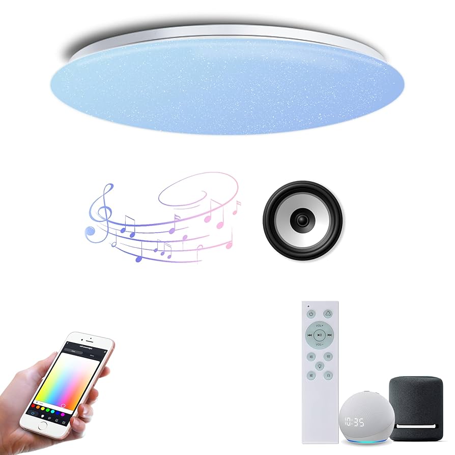 Amazon.co.jp : OFFDARKS LEDシーリングライト 6畳、スピーカー