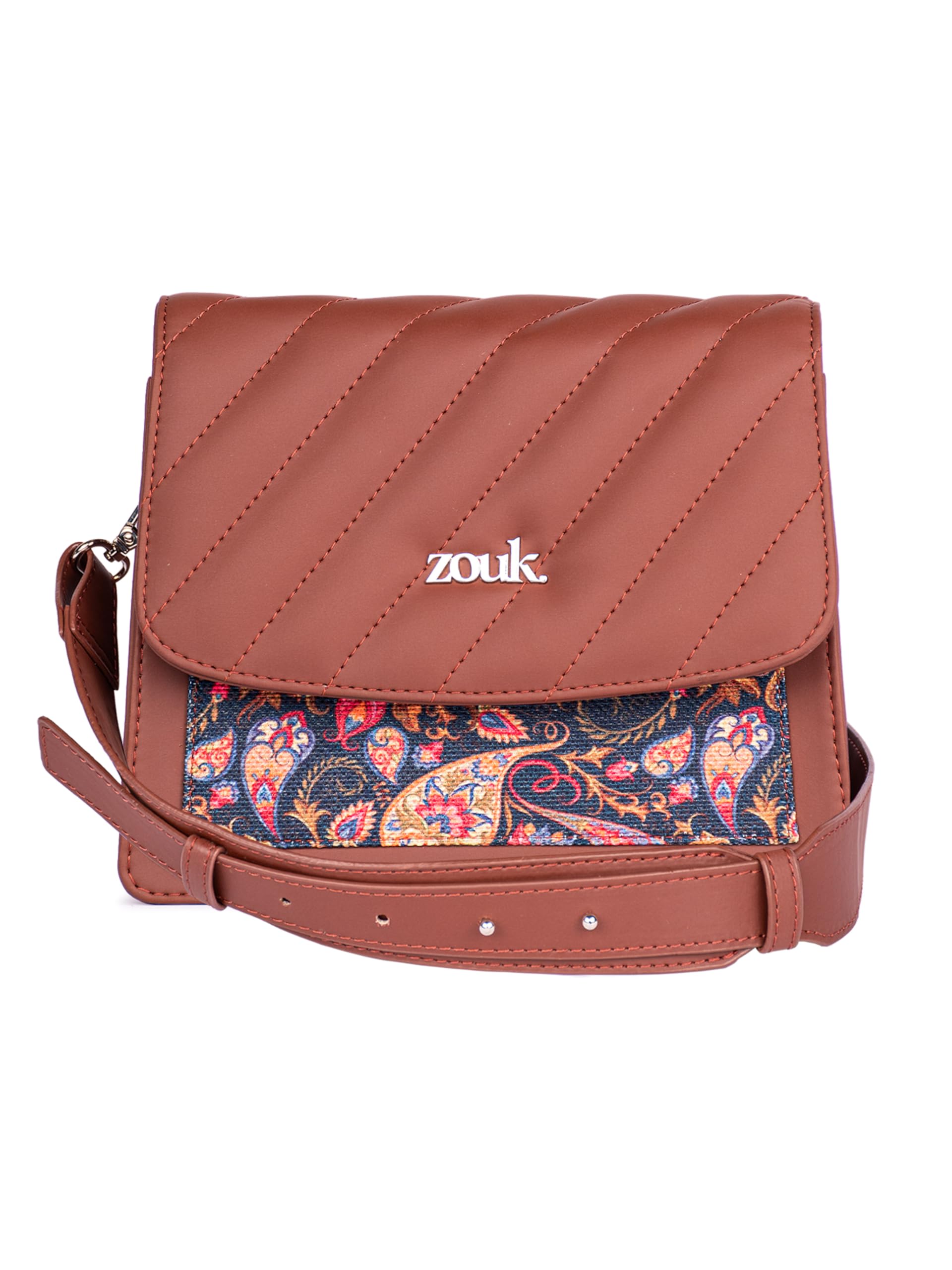 vegan leather flap closure beyond basic sling bag for women's girls
