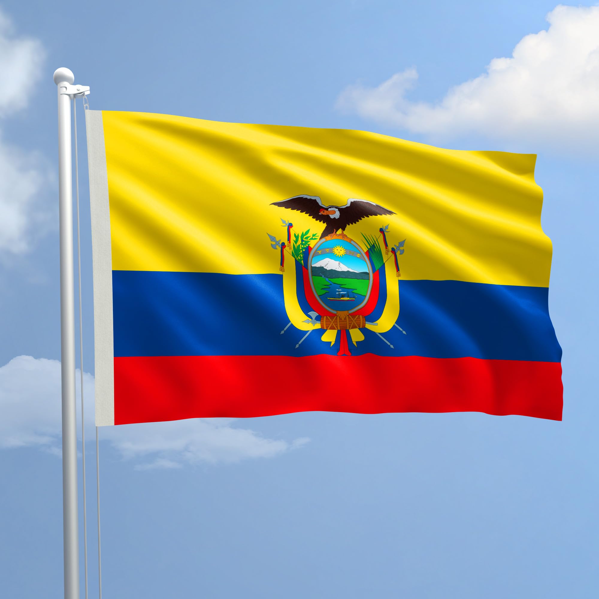 Bandiera Ecuador Tessuto Nautico 100x150