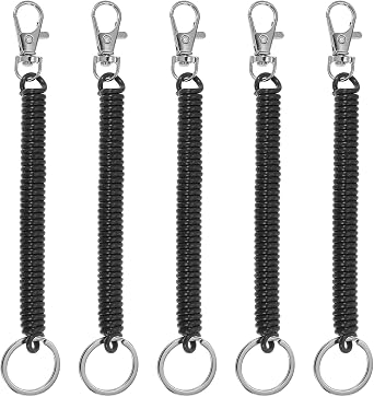 PATIKIL Retractable Coil Springs Keychain Anti-lost