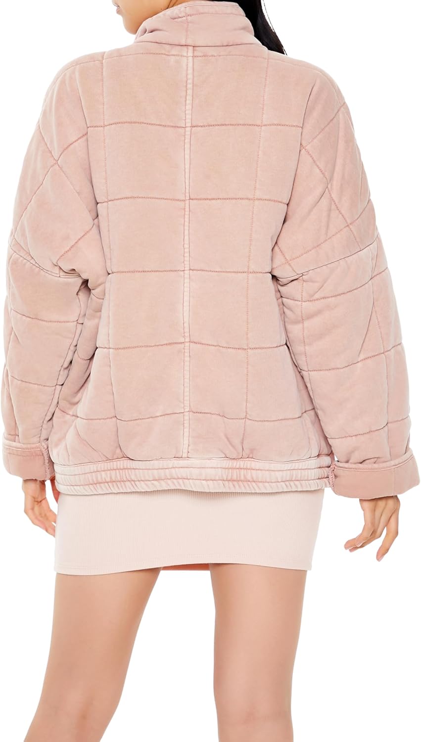Forever 21 womens Quilted Zip-up Jacket - Image 5