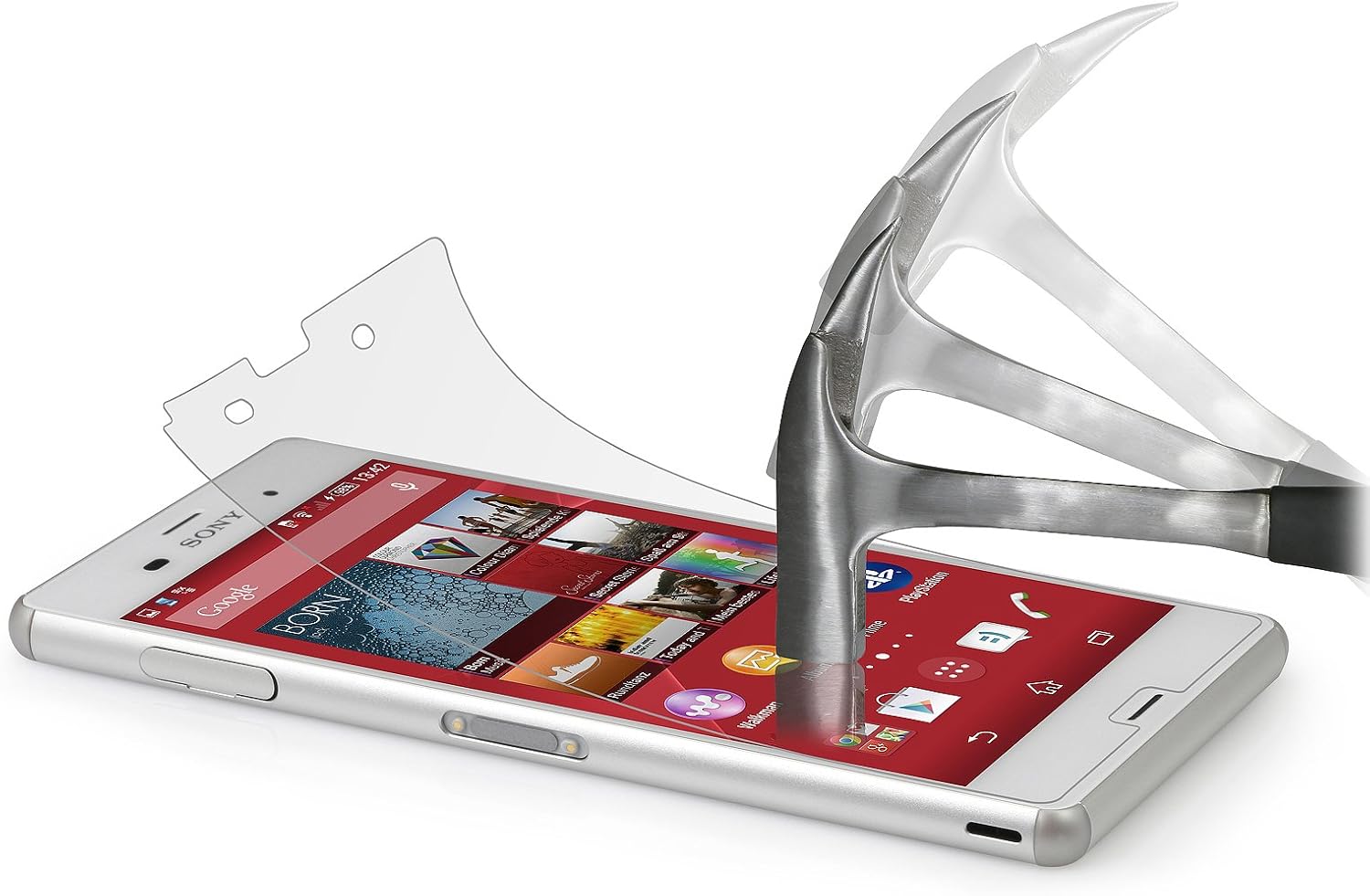 StilGut® 2 x Tempered Glass Screen Protector (Front) for Sony Xperia Z3