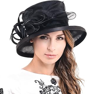 Lady Kentucky Church Derby Dress Wedding Party Hat Drown Brim S043