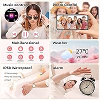 Vista 6 de Reloj inteligente para mujer, pantalla AMOLED HD, rastreador de actividad física, Bluetooth, marcarespuesta de llamadas, relojes de 1.19 pulgadas