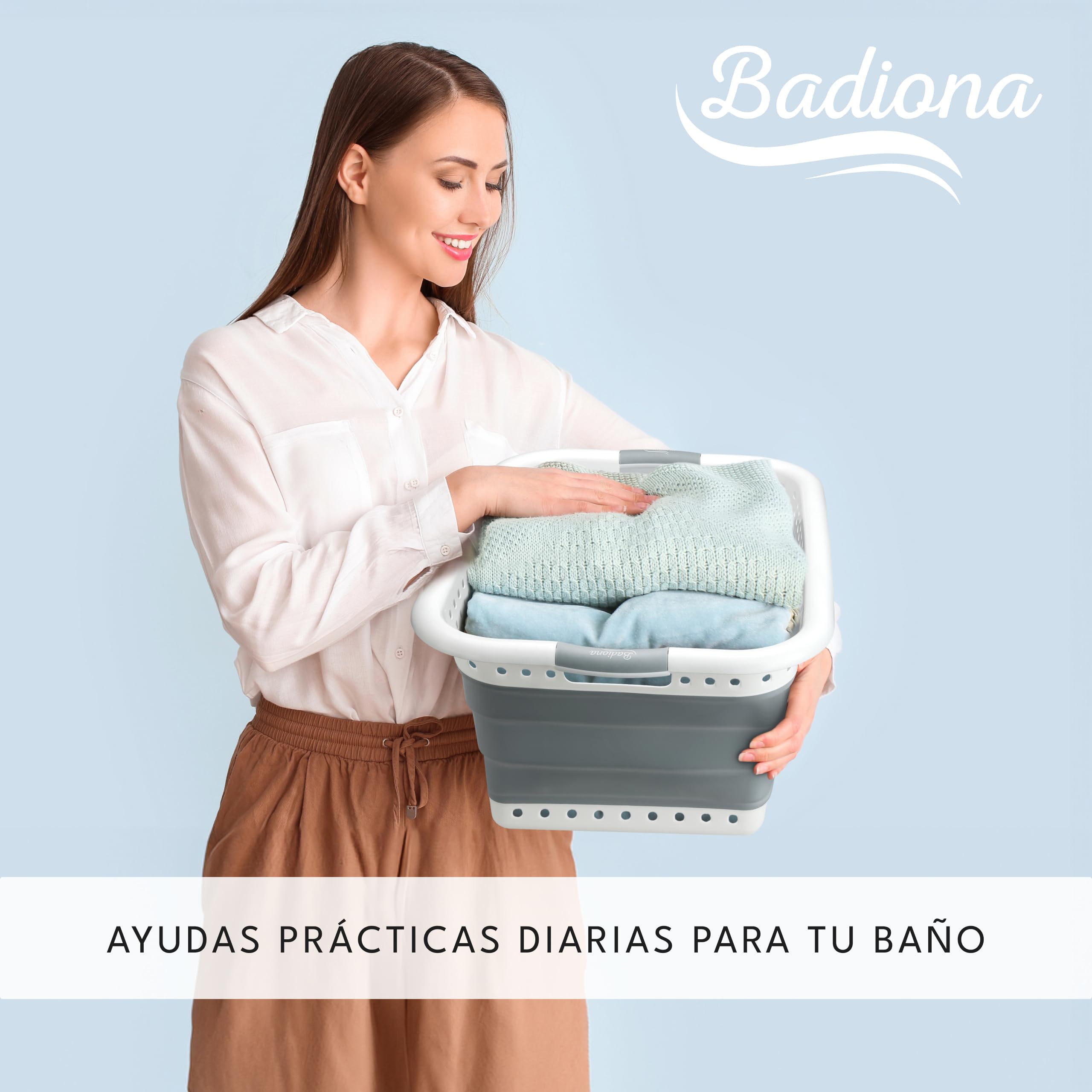 Set de 2 cestos ropa plegable colada - 2x 36 litros & uso universal
