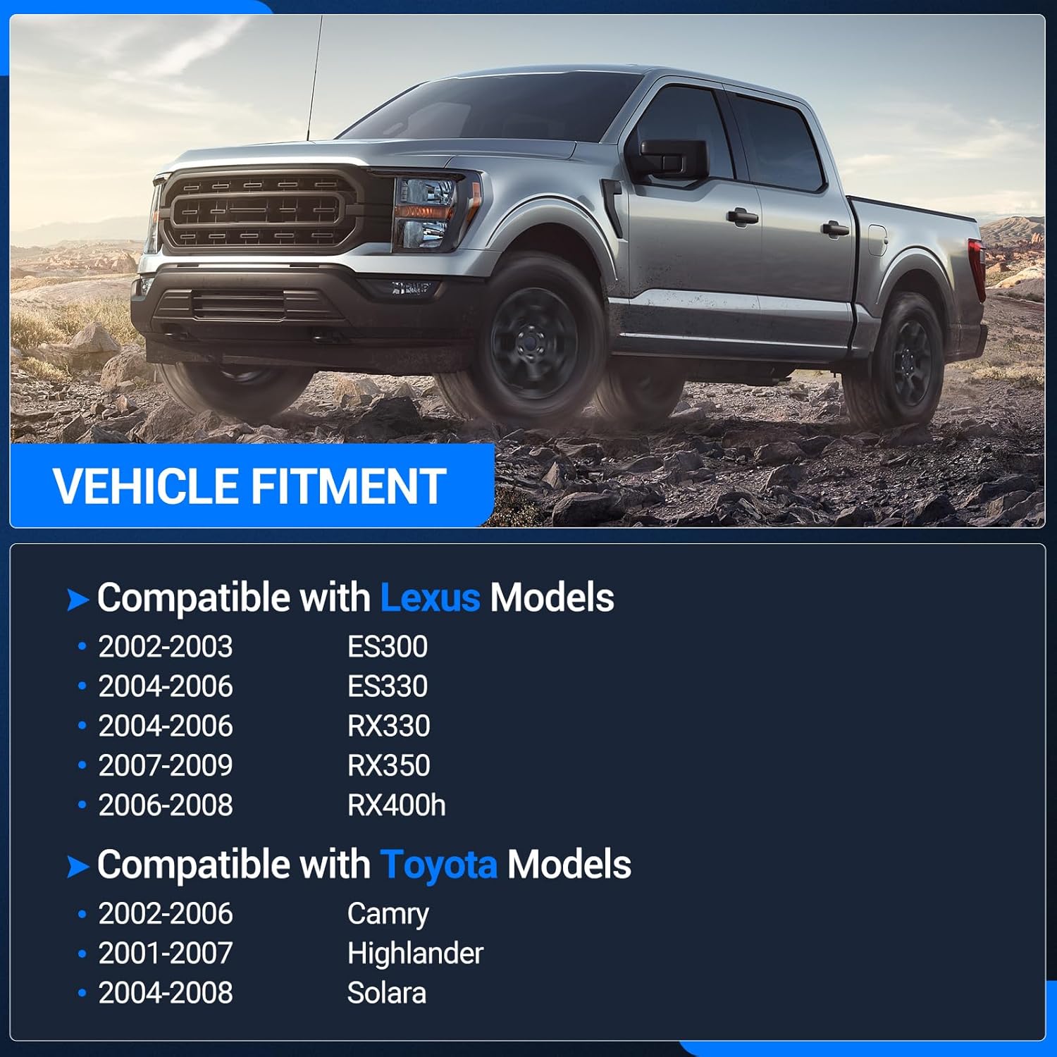 autoround front lower control arm w/ball joint fit for toyota camry 2002-2006/ highlander 2001-2007/ solara 2004-2008, lexus rx350 2007-2009/ es300 2002-2003/ rx330 es330 2004-2006/ rx400h 2006-2008