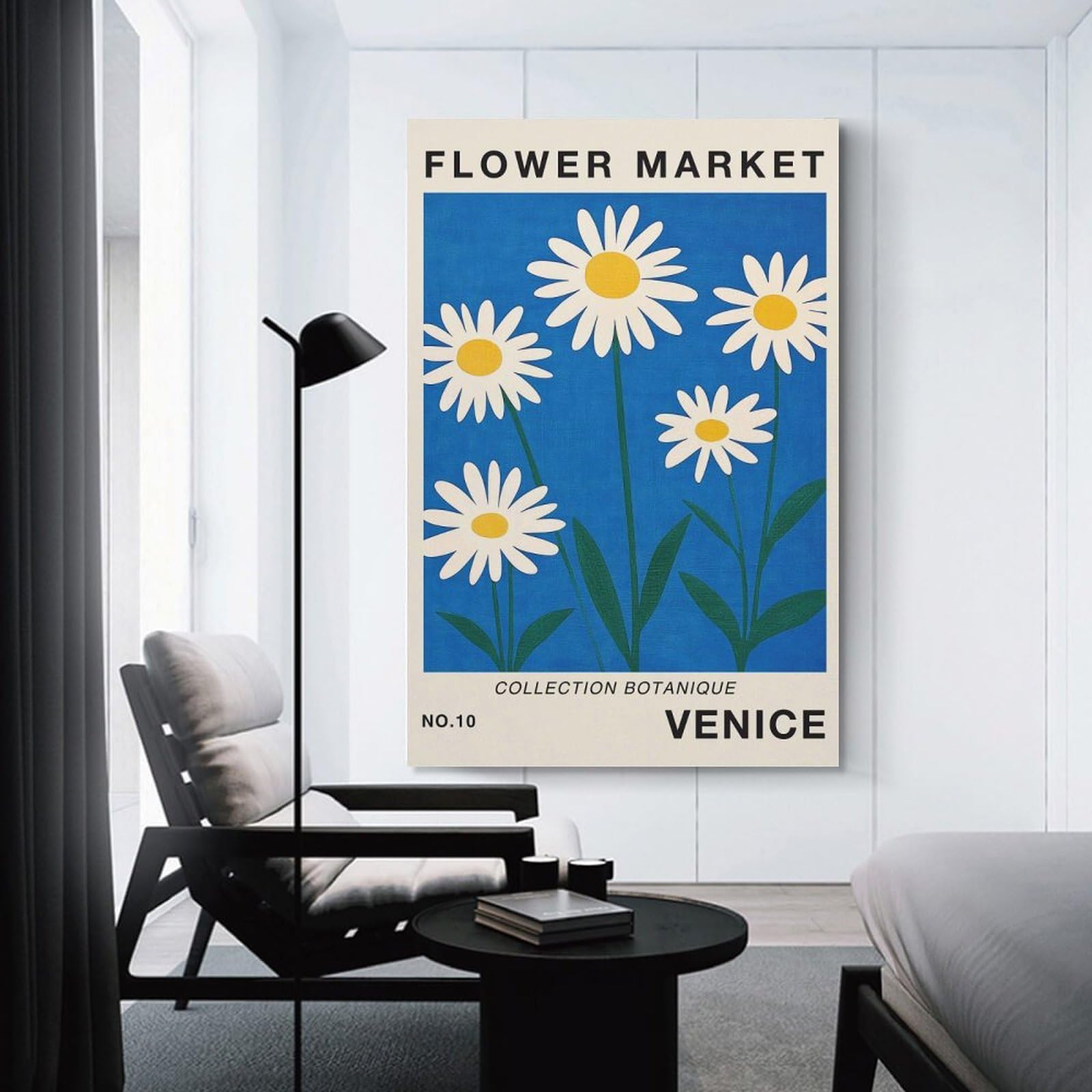 Junmoney Venice Flower Market Print Canvas Wall Decor, 08x12inch(20x30cm), for Gallery Wall Decor And Room Displays, Wall Decor Suited to Curated Displays