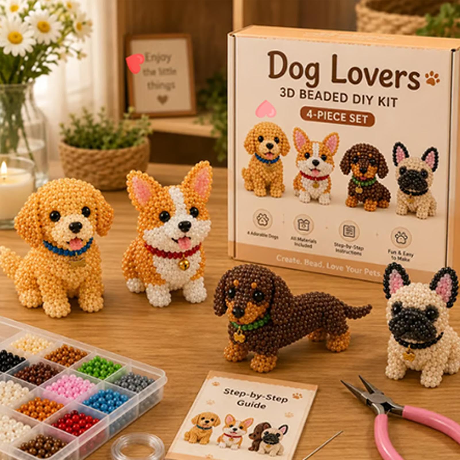 Kit di animali con perline 3D, artigianato artistico di gioielli fatti a mano, kit di ricamo con perline di animali 3D dal design per adulti principianti amanti 'artigianato appassionati