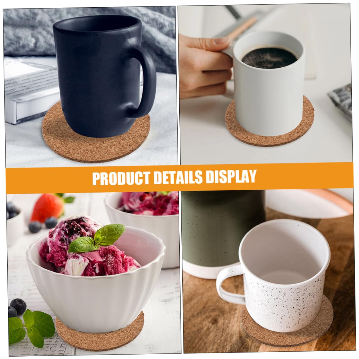 50stücke Runde Korkuntersetzer Kaffee Tasse Matte Hitzebeständige Kork Coaster Tisch Pad Für Getränke Und Tassen