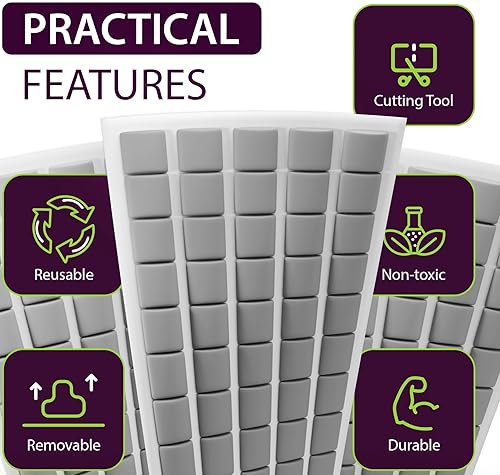 Miniatura 3 de Masilla de montaje gris, 480 unidades, masilla adhesiva para póster, masilla de pared extraíble reutilizable para colgar, masilla adhesiva adhesiva