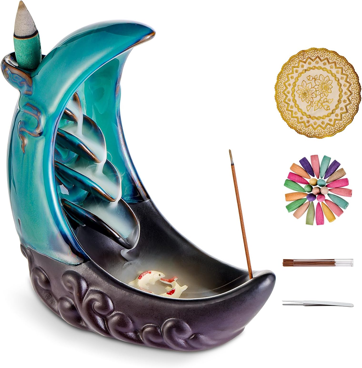 Innozen Backflow Cascading Ceramic Incense Burner
